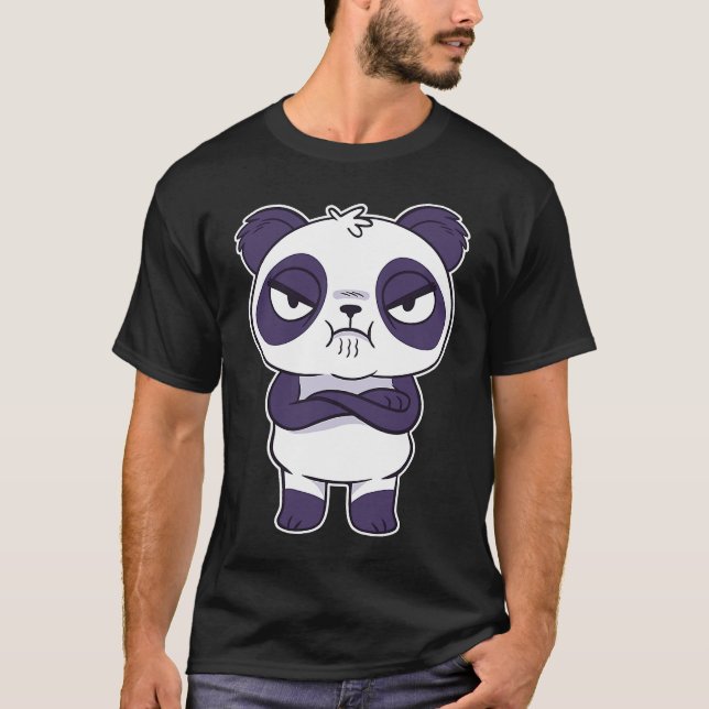 Camiseta Panda Bear Mad Angry (Anverso)