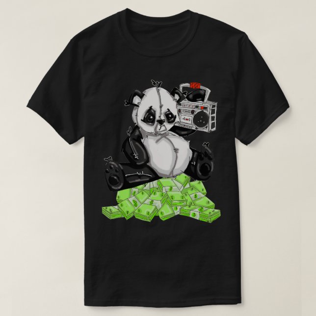 Camiseta Panda Bear Money (Diseño del anverso)