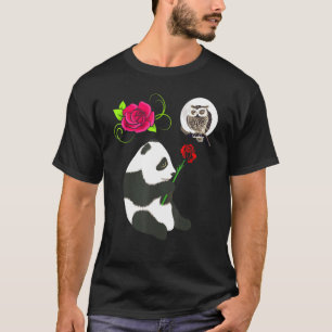 Camiseta Panda Bear Owl Amantes Del Rosa De Vida Silvestre 