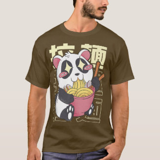 Camiseta Panda Bear Ramen japonés Kawaii Estética Anime G