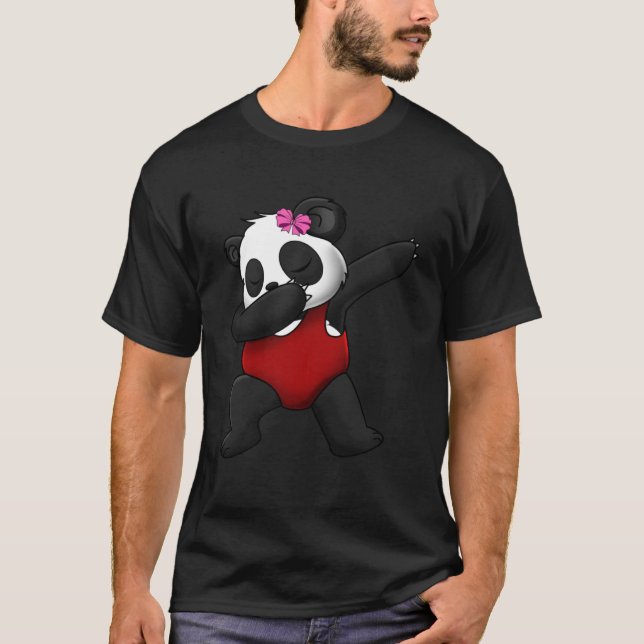 Camiseta Panda Bear Red Swimsuit Gogggggggles Love Awesome (Anverso)