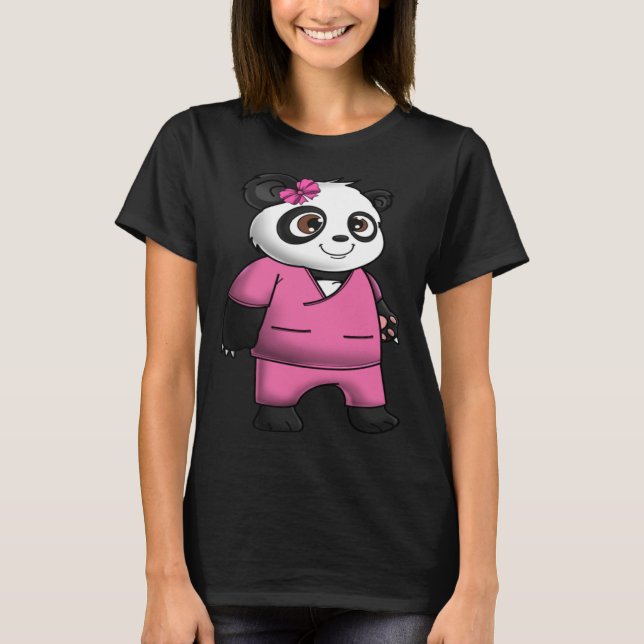 Camiseta Panda Bear Scrub Suit Chica Amor Maravilloso (Anverso)