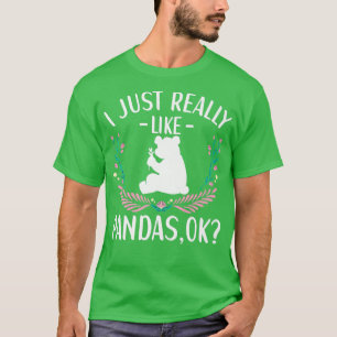 Camiseta Panda Bear Set para Amantes Cute Panda Wo