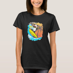 Camiseta Panda Bear Surfing Surfboard Sup Stand Up Paddling