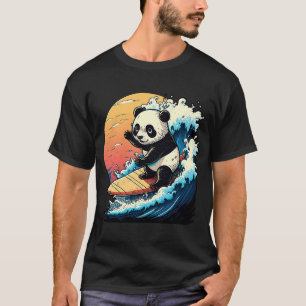 Camiseta Panda Bear Surfing Surfing a la Gran Ola de Kanaga