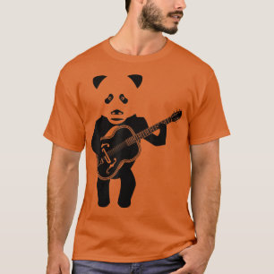 Camiseta Panda Bear Tocando Guitarra Acústica
