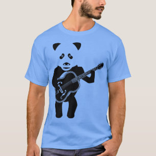 Camiseta Panda Bear Tocando Guitarra Acústica Premium