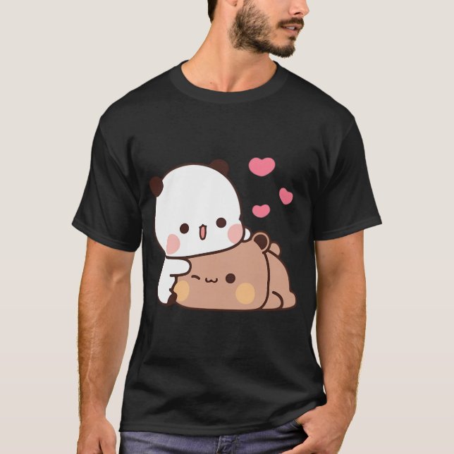 Camiseta Panda Bear Y Brownie True Love Bubu Dudu Couple (Anverso)