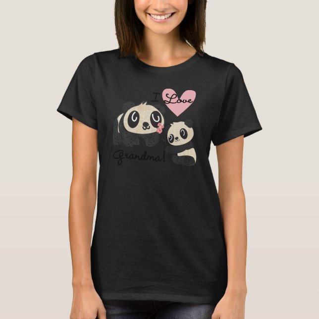 Camiseta Panda Bears I Love Grandma (Anverso)