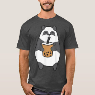 Camiseta Panda Bebiendo Burbuja Té Kawaii Panda Oso Con B