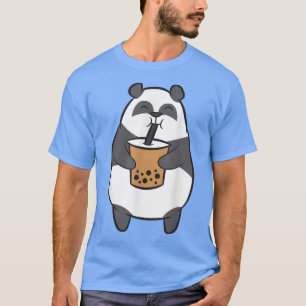 Camiseta Panda Bebiendo Burbuja Té Kawaii Panda Oso Con B