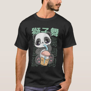Camiseta Panda Bebiendo Perlas Boba Para La Leche De Té De