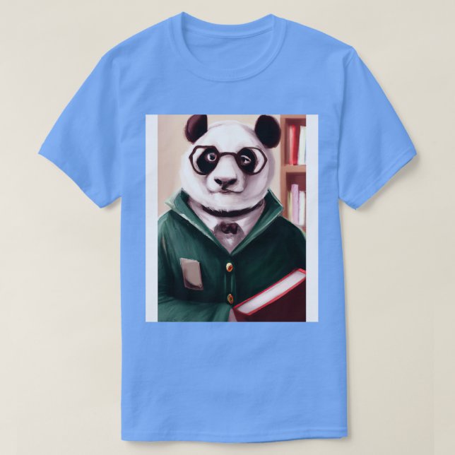 Camiseta Panda bibliotecario 1 (Diseño del anverso)