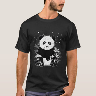 Camiseta Panda Black White Bamboo Bear