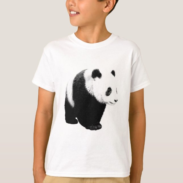 Camiseta Panda blanco y negro (Anverso)