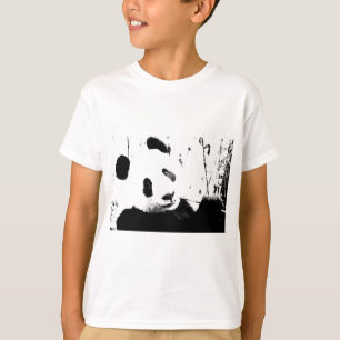 Camiseta Panda blanco y negro