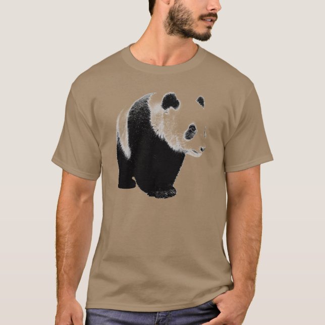 Camiseta Panda blanco y negro (Anverso)