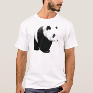 Camiseta Panda blanco y negro