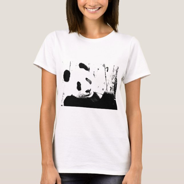 Camiseta Panda blanco y negro (Anverso)