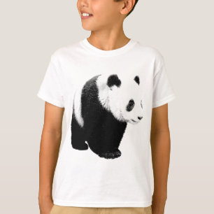 Camiseta Panda blanco y negro
