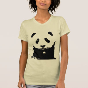 Camiseta Panda blanco y negro