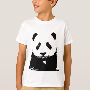 Camiseta Panda blanco y negro