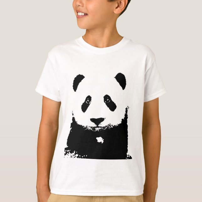 Camiseta Panda blanco y negro (Anverso)