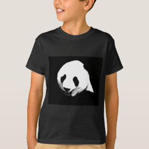 Camiseta Panda blanco y negro