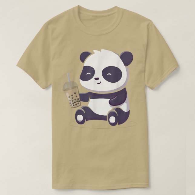 Camiseta Panda Boba Tea de burbuja Anime Kawaii Otaku japon (Diseño del anverso)