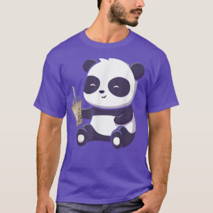 Camiseta Panda Boba Tea de burbuja Anime Kawaii Otaku japon