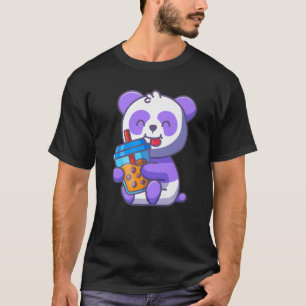 Camiseta Panda Boba Tea Kawaii Presente Anime Panda Lover T