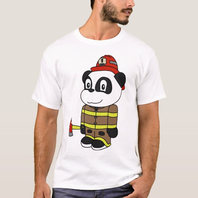 Camiseta Panda - bombero (Anverso)