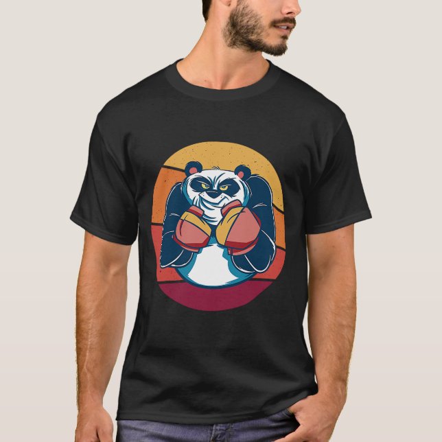 Camiseta Panda Boxing Boxing Fighter Punch (Anverso)