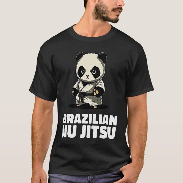 Camiseta Panda Brazilian Jiu Jitsu and Grappling (Anverso)