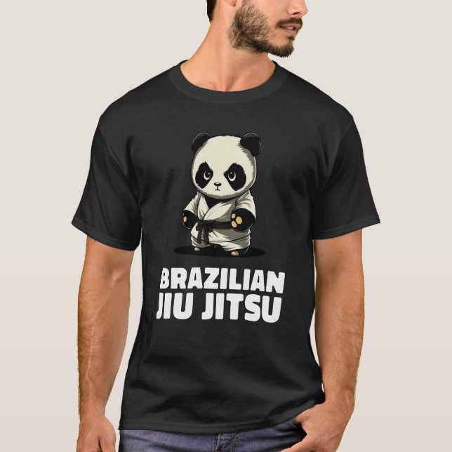 Camiseta Panda Brazilian Jiu Jitsu and Grappling (Anverso)