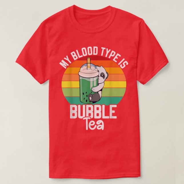Camiseta Panda Bubble Boba Tea Kawaii Cute Anime Otaku Japo (Diseño del anverso)