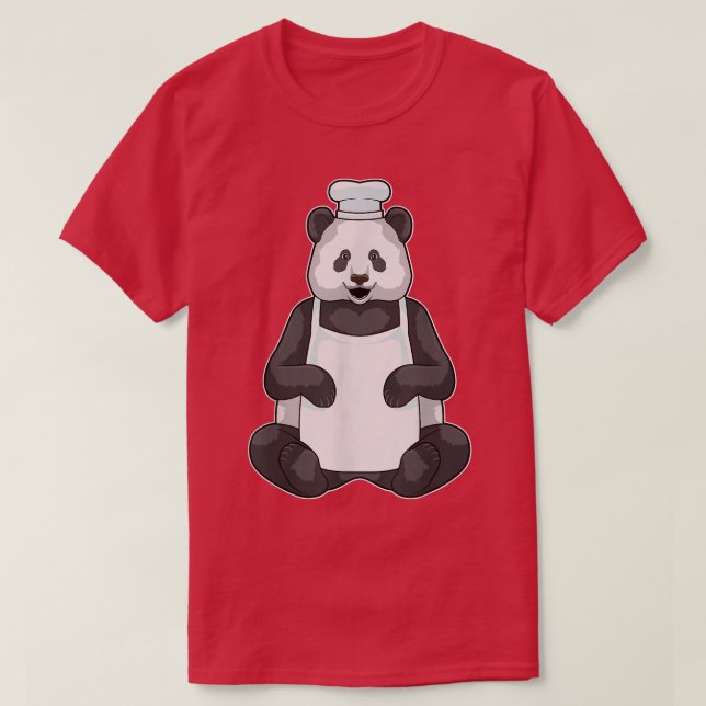 Camiseta Panda Chef Cocinar gorra Chef (Diseño del anverso)