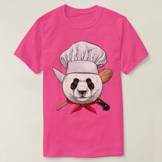 Camiseta Panda Chef Wildlife Panda Bear Animal, Cocinar Lov (Diseño del anverso)