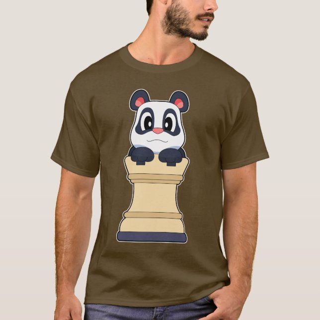 Camiseta Panda Chess pieza Rook Chess (Anverso)