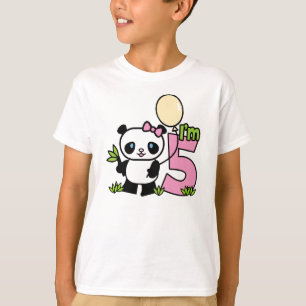 Camiseta Panda Chica 5º cumpleaños