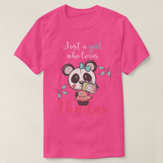 Camiseta Panda Chica Animal Gift Cute Panda Bear (Diseño del anverso)