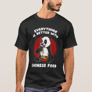 Camiseta Panda chino de comida para llevar fideos de fideos