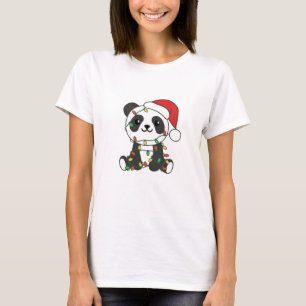 Camiseta Panda Christmas Winter Animals Pandas