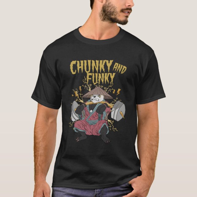 Camiseta Panda Chunky Pero Funky Halterofilia (Anverso)