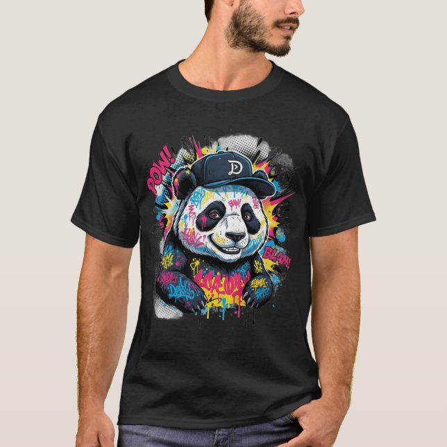 Camiseta Panda Colorido (Anverso)