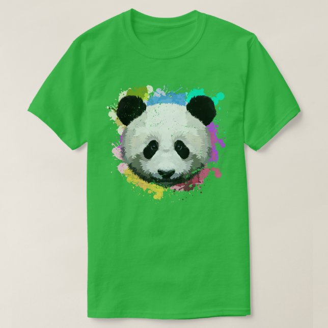 Camiseta Panda colorido (Diseño del anverso)