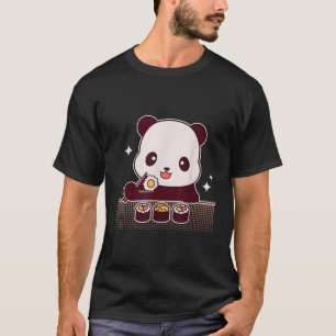 Camiseta Panda Comer Sushi Panda Bear