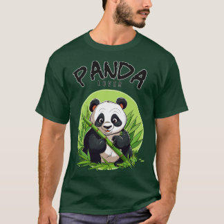 Camiseta Panda comiendo bambú