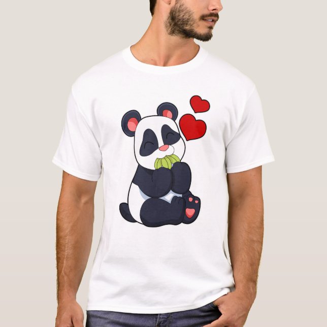 Camiseta Panda comiendo hojas (Anverso)