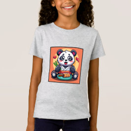 Camiseta Panda comiendo muy lindo